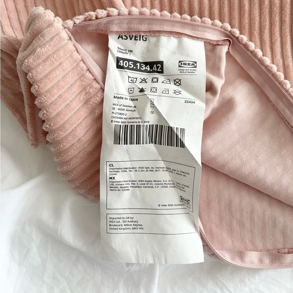 Ikea Asveig Pink Pillow Sham